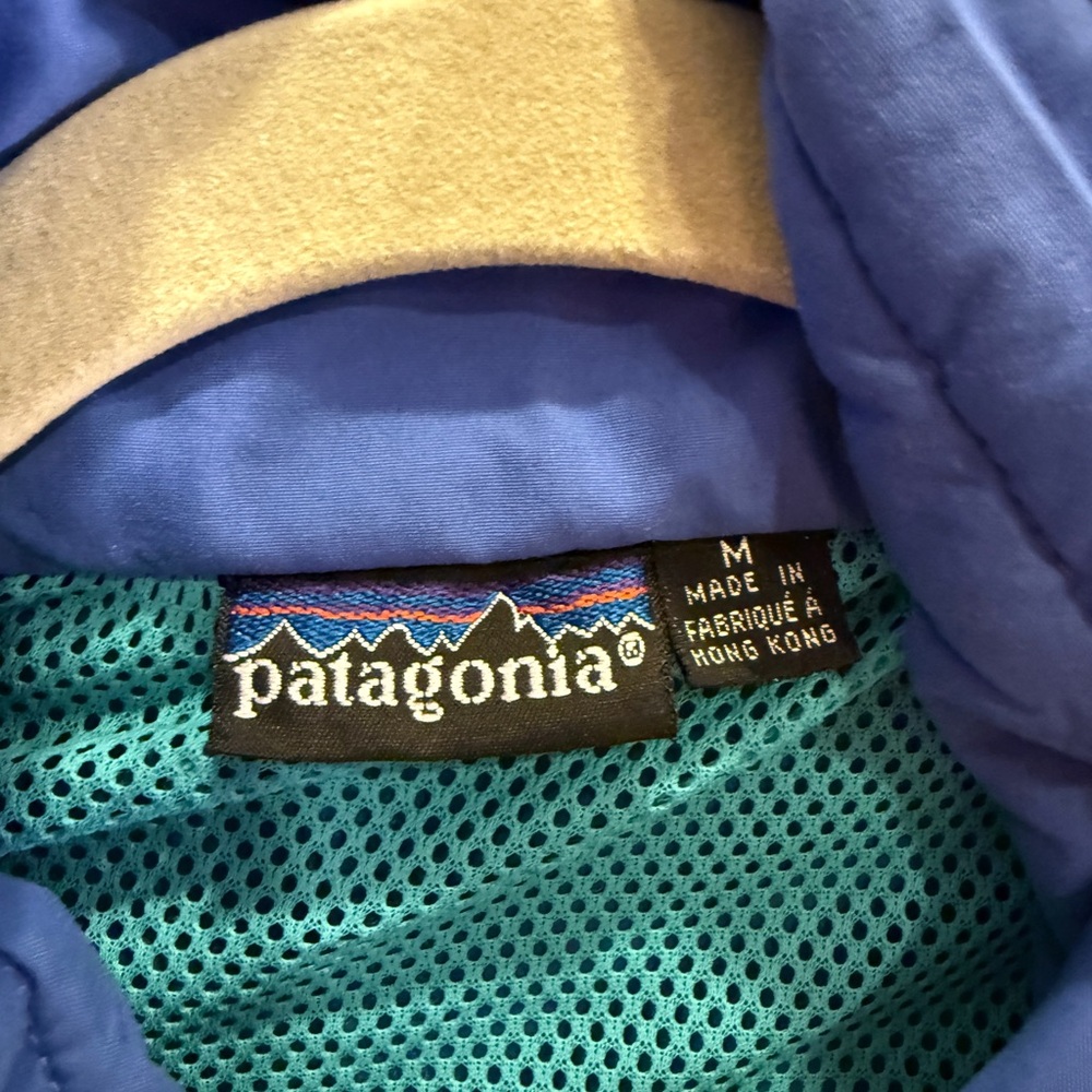 Patagonia Vintage Deep Blue Pullover Anorak Gorpcore Granola Windbreaker Sz M - Picture 10 of 15